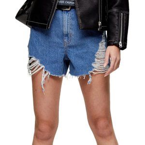 Topshop Super Ripped Mom Shorts